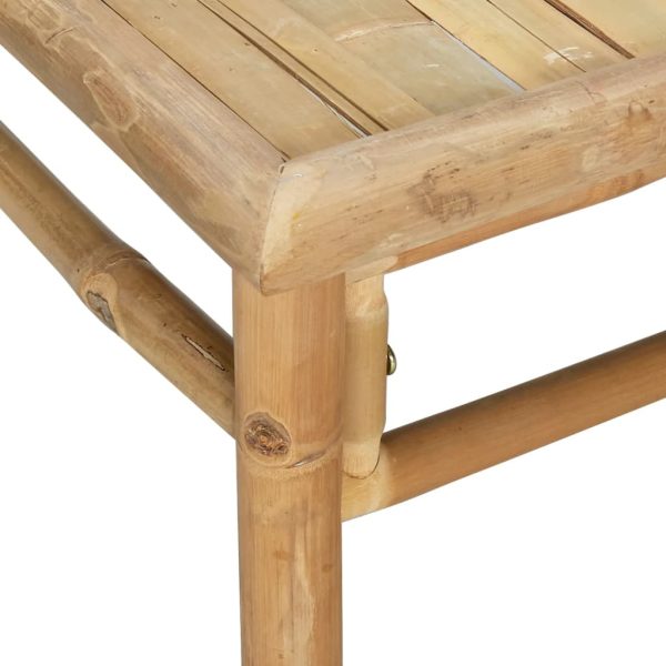 6 pcs conj. lounge de jardim bambu c/ almofadões cinzento-claro - Image 9