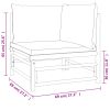 6 pcs conj. lounge de jardim bambu c/ almofadões cinzento-claro - Image 10