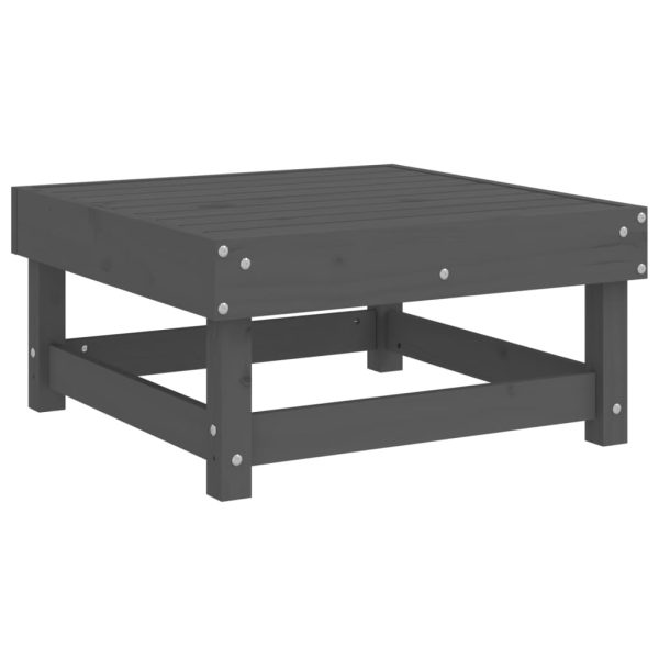 6 pcs conjunto lounge de jardim pinho maciço cinzento - Image 5