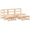 5 pcs conjunto lounge de jardim madeira de pinho maciça - Image 2