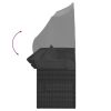 4 pcs conjunto de sofás para jardim c/ almofadões vime PE preto - Image 8