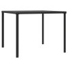 6 pcs conjunto de jantar p/ jardim c/ almofadões vime PE preto - Image 9