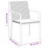 3 pcs conjunto de jantar p/ jardim c/ almofadões vime PE e aço - Image 10