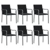 7 pcs conjunto de jantar p/ jardim c/ almofadões vime PE e aço - Image 4