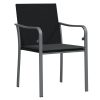 7 pcs conjunto de jantar p/ jardim c/ almofadões vime PE e aço - Image 5
