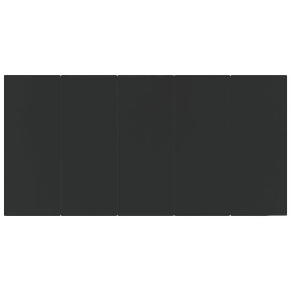 9 pcs conjunto de jantar para jardim vime PE e aço preto - Image 9