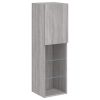 Móveis de TV com luzes LED 2 pcs 30,5x30x102 cm cinzento sonoma - Image 7
