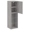 Móveis de TV com luzes LED 2 pcs 30,5x30x102 cm cinzento sonoma - Image 8
