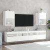 Móveis de TV com luzes LED 2 pcs 40,5x30x60 cm branco - Image 4
