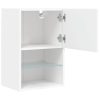 Móveis de TV com luzes LED 2 pcs 40,5x30x60 cm branco - Image 8