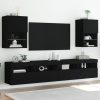 Móveis de TV com luzes LED 2 pcs 40,5x30x60 cm preto - Image 3