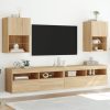 Móveis de TV com luzes LED 2 pcs 40,5x30x60 cm carvalho sonoma - Image 3