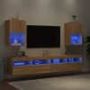 Móveis de TV com luzes LED 2 pcs 40,5x30x60 cm carvalho sonoma - Image 4