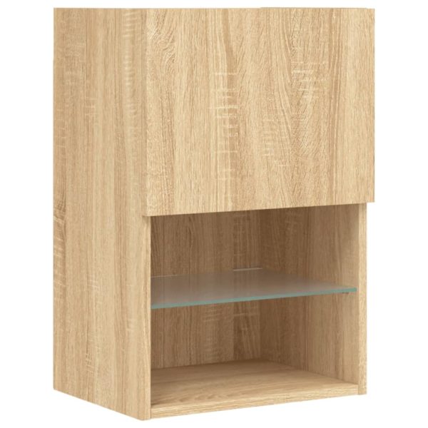 Móveis de TV com luzes LED 2 pcs 40,5x30x60 cm carvalho sonoma - Image 7