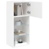 Móveis de TV com luzes LED 2 pcs 40,5x30x90 cm branco - Image 5