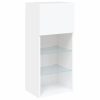 Móveis de TV com luzes LED 2 pcs 40,5x30x90 cm branco - Image 7