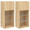 Móveis de TV com luzes LED 2 pcs 40,5x30x90 cm carvalho sonoma - Image 2