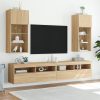 Móveis de TV com luzes LED 2 pcs 40,5x30x90 cm carvalho sonoma - Image 3