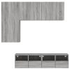 4 pcs móveis de parede p/ TV derivados de madeira cinza sonoma - Image 5