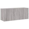 4 pcs móveis de parede p/ TV derivados de madeira cinza sonoma - Image 8