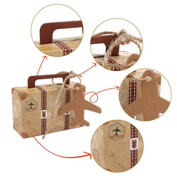 LOTE 10 BRÚJULAS PRESENTADA EN CAJA MALETA CON TARJETA KRAFT - Image 3