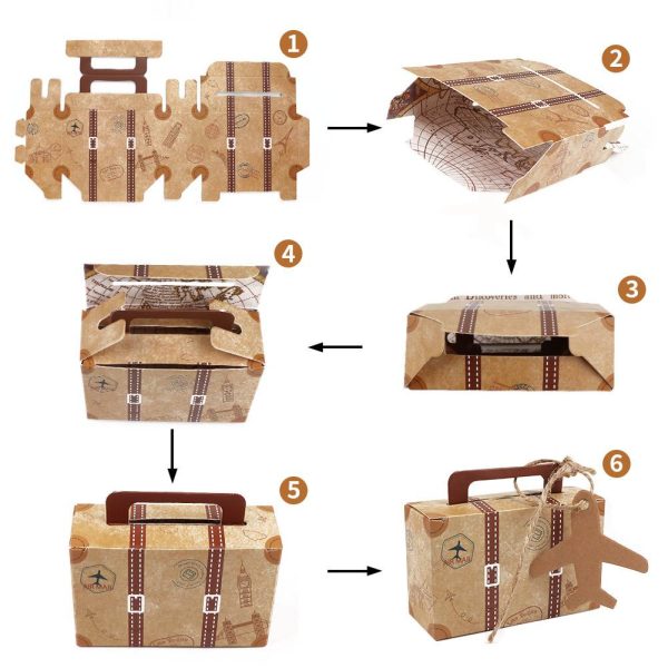 LOTE 10 BRÚJULAS PRESENTADA EN CAJA MALETA CON TARJETA KRAFT - Image 4