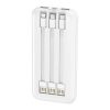 Batería Externa Universal Power Bank 10.000 mAh Carga Rápida 22.5W (3 cables) Blanco - Image 3