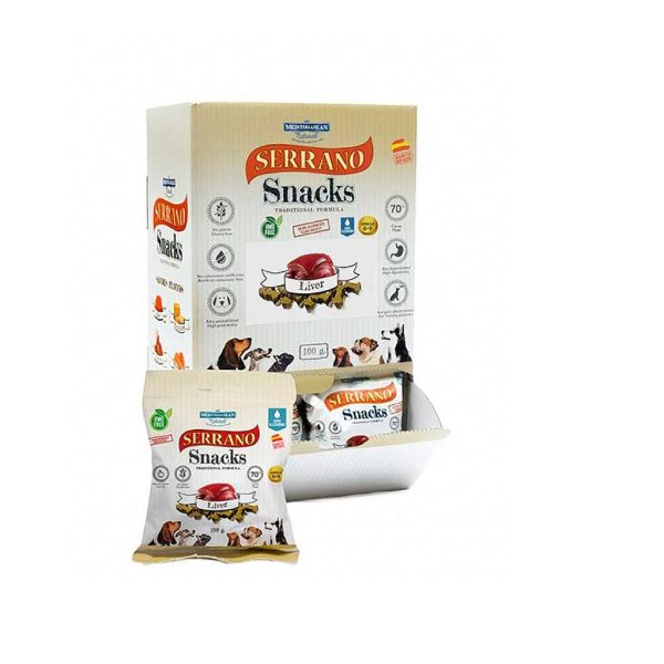 MDT SERRANO SNACK PERROS FOIE 100 GR (25 UNI)