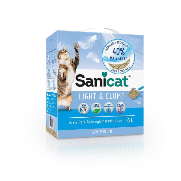 SANICAT BENTONITA FINA LIGHT & CLUMP 6 LTS
