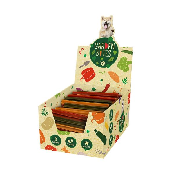 DUVO GARDEN BITES VEGGIE DENTAL STICKS (CAJA T-L 16 CM 30 GR ( 120 UNI ))