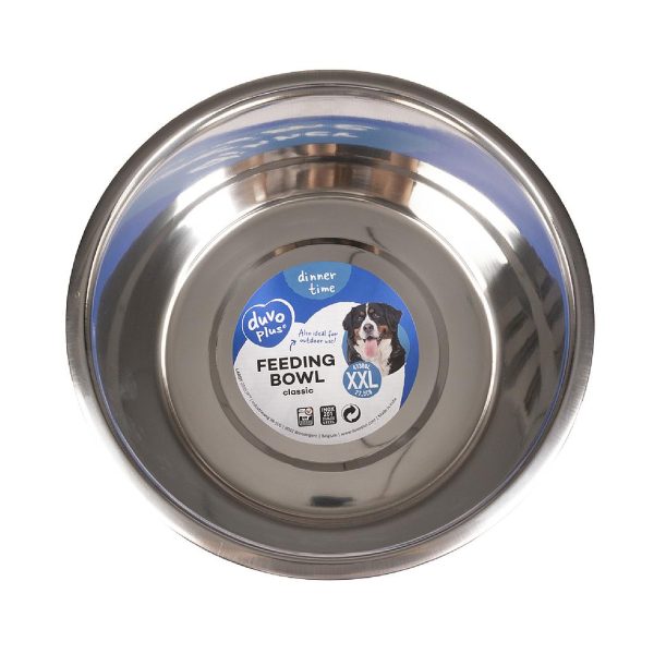 DUVO COMEDERO ACERO PLANO (28 CM 4700 ML)