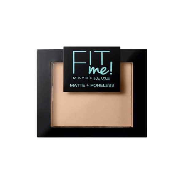 Maybelline Polvos Matificantes Fit Me Mate y Afinaporos Tono 130 Buff Beige Pieles Medias Claras - 9g