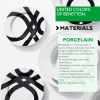 CONJUNTO 18PCS LOIÇA DE PORCELANA DESENHO ESTAMPADO PRETO-CASA BENETTON - Image 3