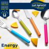 CONJUNTO DE TALHERES DE AÇO INOXIDÁVEL 24 PCS COM CABO DE POLIPROPILENO MULTICOLOR- ENERGY - Image 2
