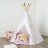 TENDA TIPI ALTA GAMA ALTURA 160 CM BRANCO COM ESTRELAS ROSA E OURO - Image 6