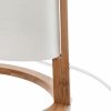 CANDEEIRO DE MESA DE BAMBÚ + ABAJUR  DE PLÁSTICO H26 - Image 2