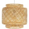 CANDEEIRO DE TETO SUSPENSO NATURAL EN BAMBU D.40CM|D. 40 X H. 38 CM