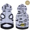CAMISOLA PARA CÃO XS ALGODÃO ESCOVADO BATMAN PRETO