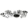 JUEGO DE 18 PZS BATERIA DE COCINA ACERO INOX IND LULA