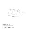 LUZ DE PAREDE, METAL, PRETO, 60X21X21, 3 X E27 MAX 40 W - Image 2