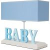 CANDEEIRO DE MESA EM  MDF, AZUL, BABY ANCHA, COLEÇÃO VOLGA, 31X12X28, CASQUILHO E 27 MAX 60 W