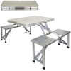 MESA E BANCO MALA DE CAMPING DE ALUMÍNIO139X86X67CM
