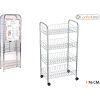 CARRINHO DE METAL CROMADO 4 CESTOS -  76CM CONFORTIME