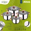 JOGO DE 4 PANELAS  - AÇO INOXIDÁVEL - APTO PARA INDUÇÃO -  COLEÇÃO ALTEA - Image 6