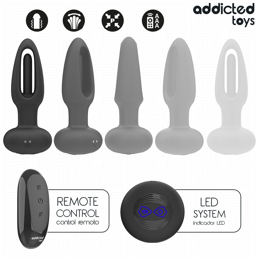 ADDICTED TOYS - PLUG ANAL CON LENGUA VIBRADORA Y CONTROL REMOTO - Image 4