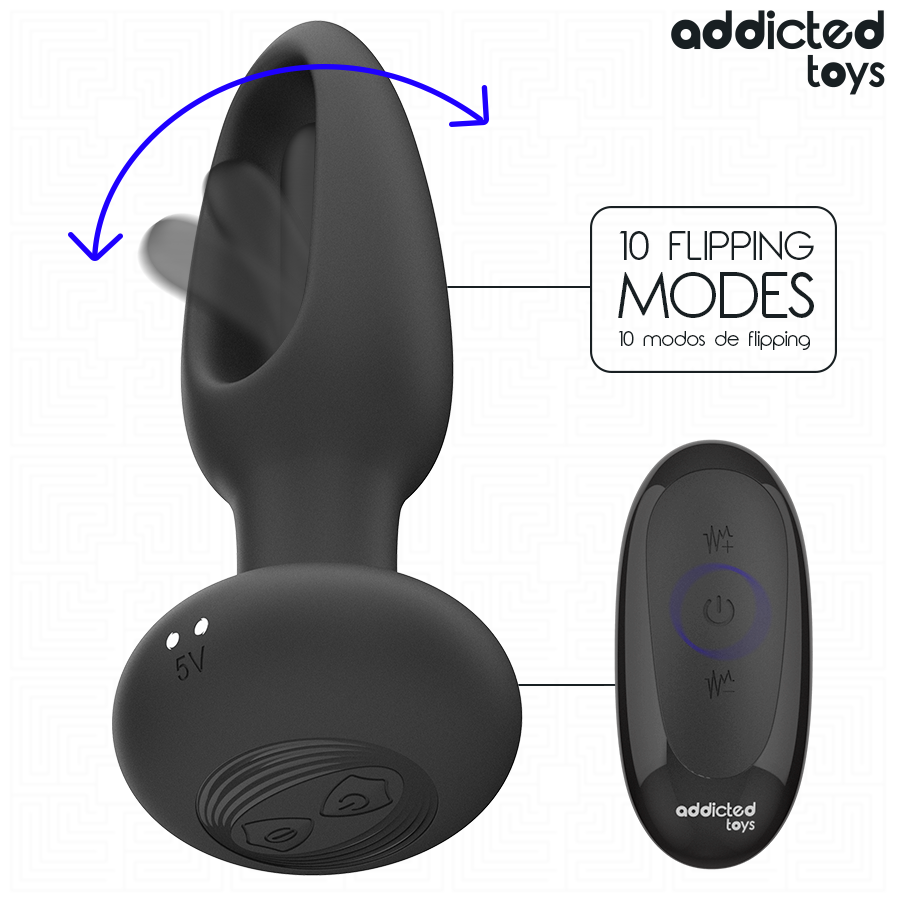 ADDICTED TOYS - PLUG ANAL CON LENGUA VIBRADORA Y CONTROL REMOTO - Image 2