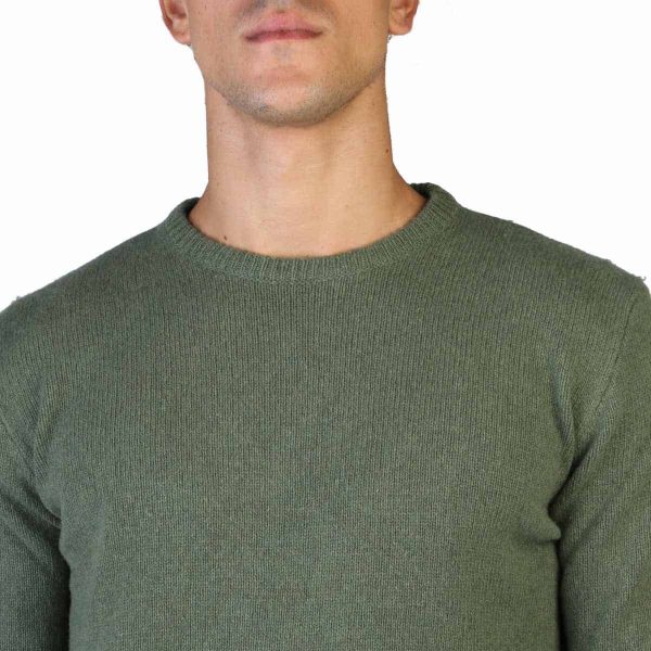 100% Cashmere Sweater C-NECK-M_170-BRITISH-GREEN - Image 3