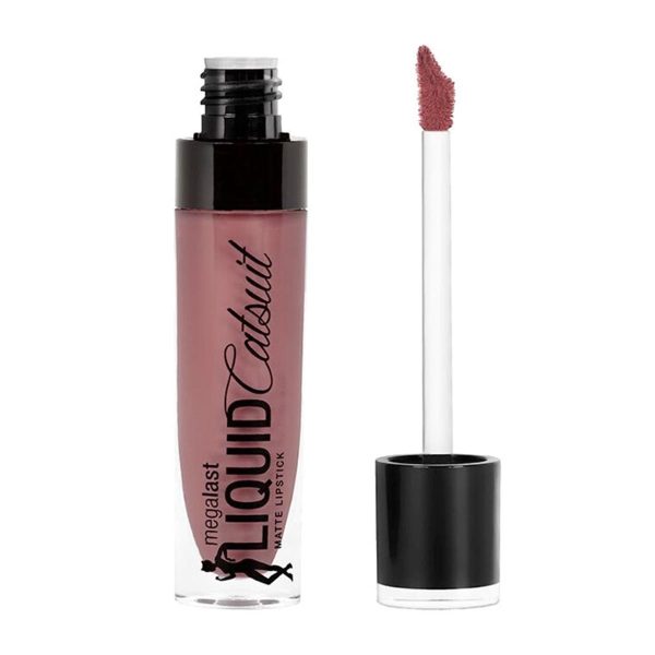 WETN WILD MEGALAST LIQUID CATSUIT MATTE BARRA DE LABIOS REBEL ROSE 1UN