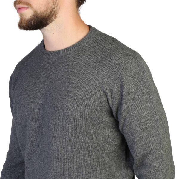 100% Cashmere Sweater C-NECK-M_820-GREY - Image 3