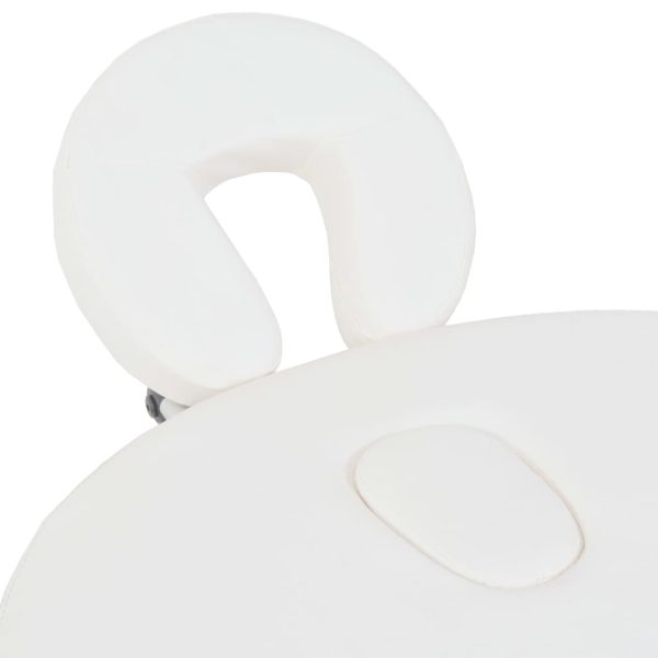 Mesa de massagem dobrável c/ 2 rolos 4cm espessura oval branco - Image 11